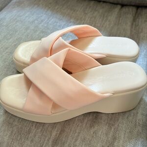 Corso Como Women's Peach Platform Slides